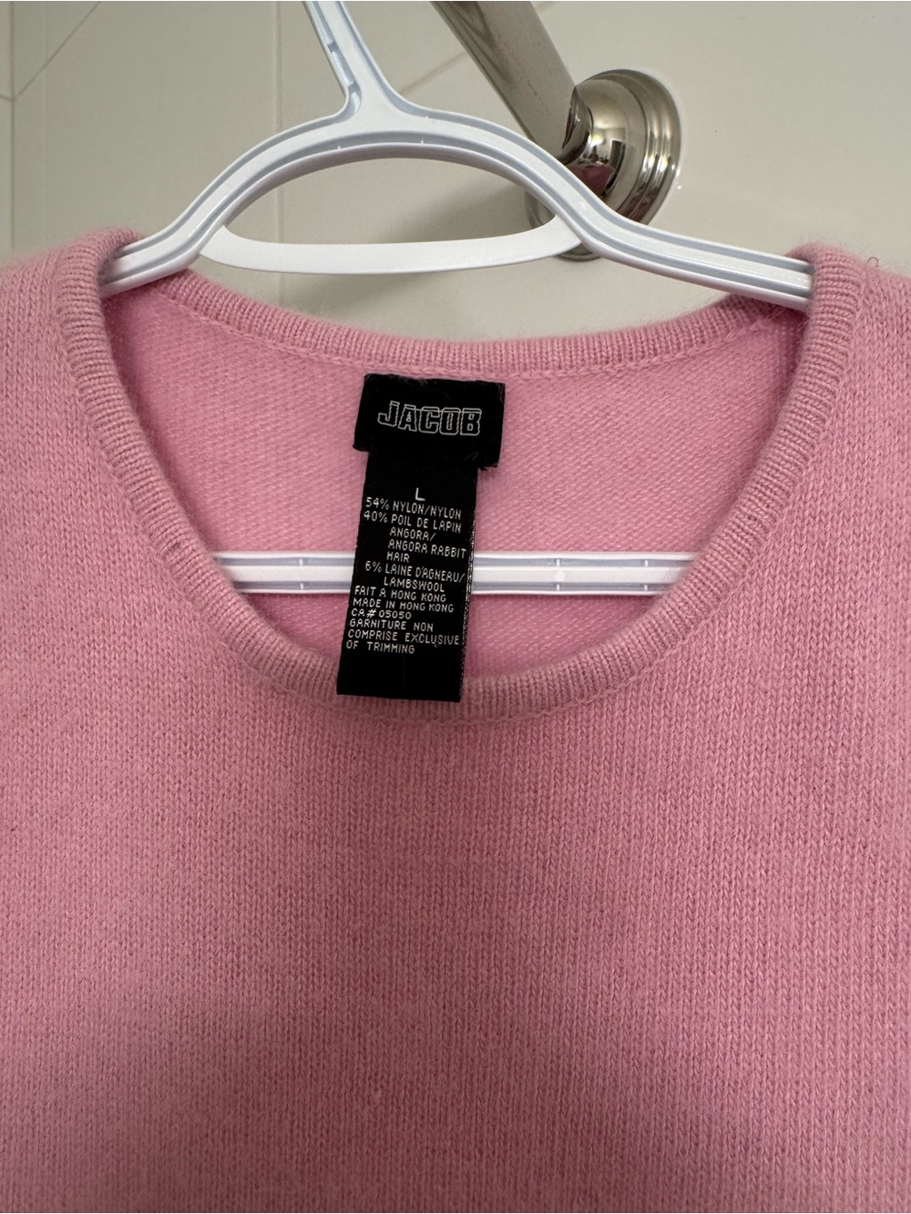 Vintage Pink Knit Tank (Rabbit Hair & Lamb Wool) - Picture 2 of 5